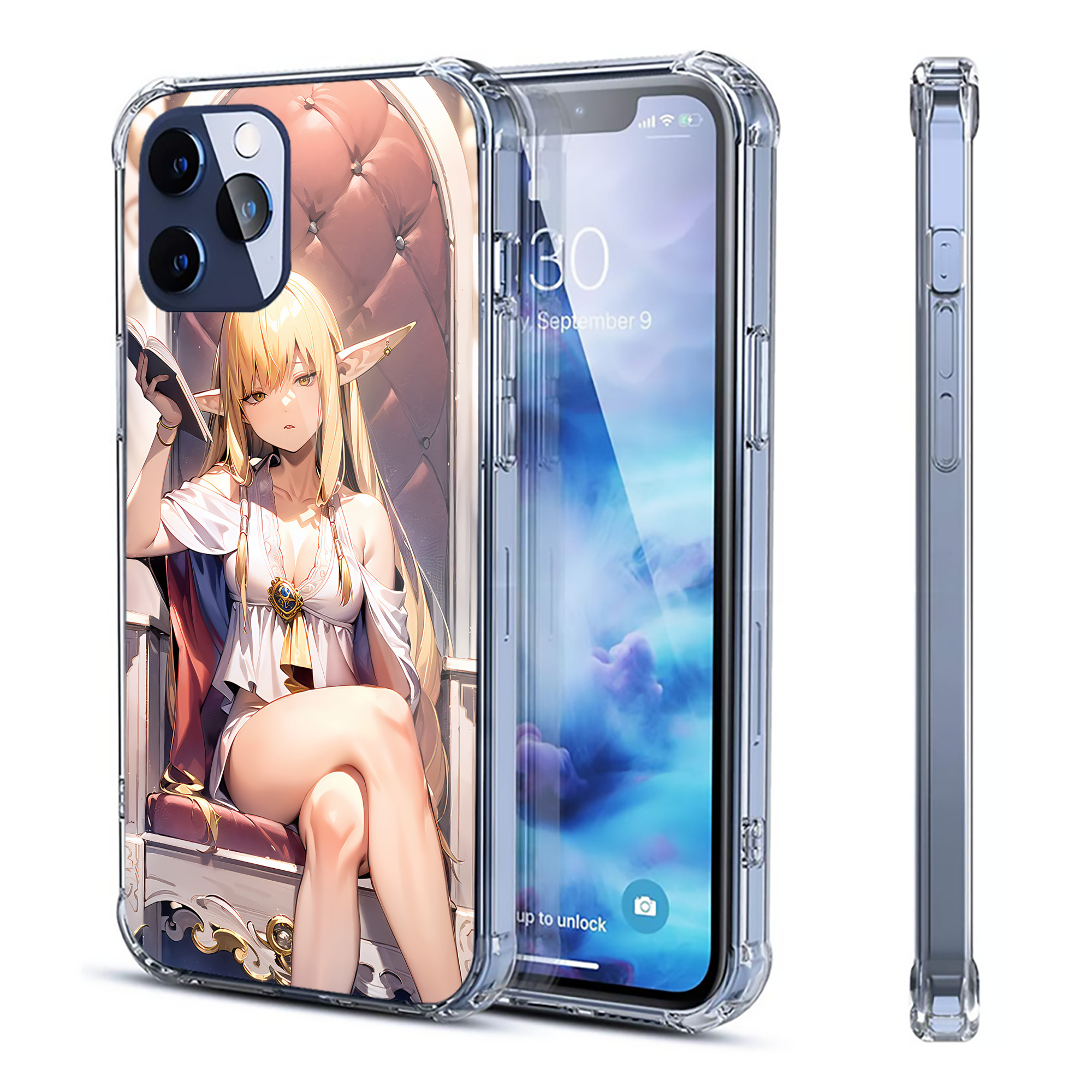 （画像用） 葬送のフリーレン Frieren 【iPhone 12シリーズ対応】透明スマホケース（クリアソフトケース）